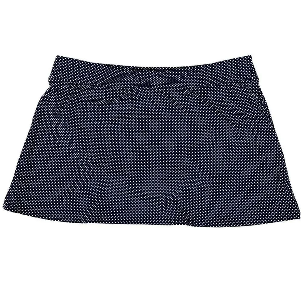 Lands End Polka Dot Swim Skirt Bottom size 16
